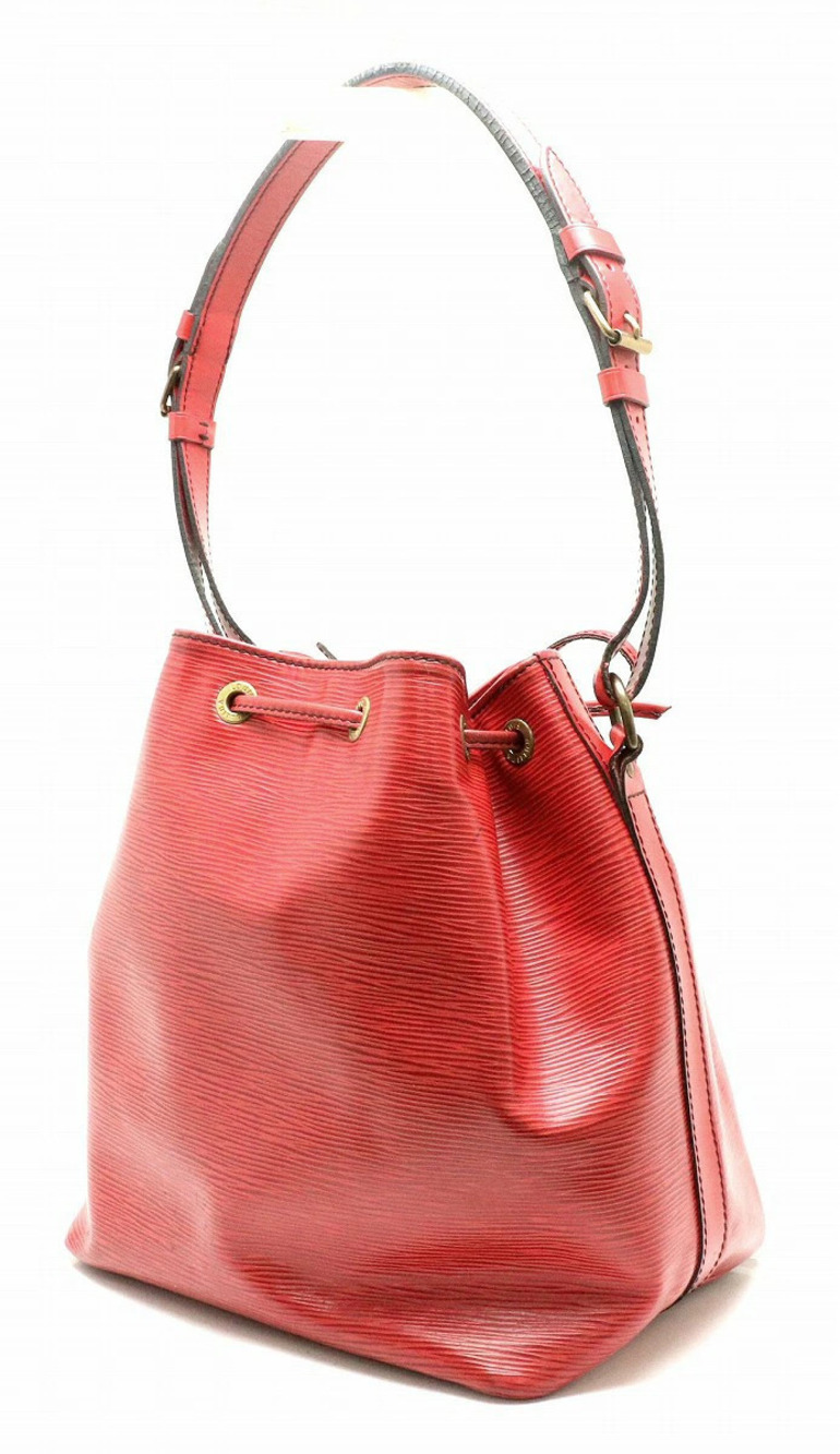 Louis Vuitton Shoulder Red Castilian Leather Noe Bag Hobo Epi
